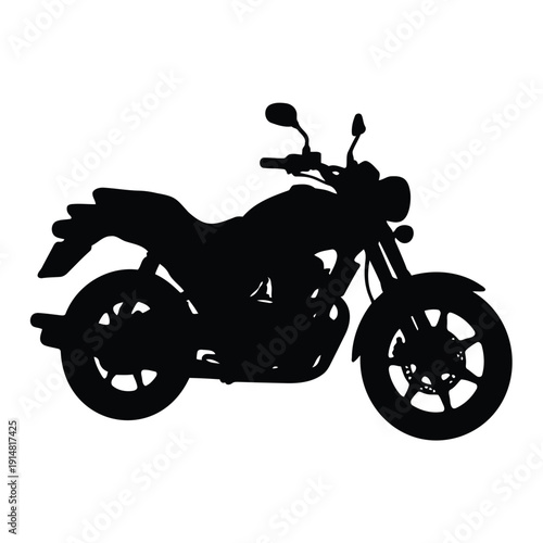 Motorcycle vector illustration isolated on white background showing a detailed motorbike 