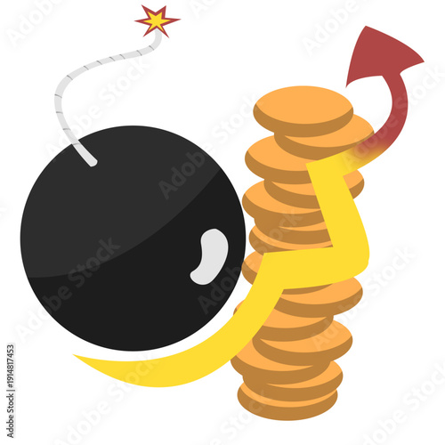 Принти на полотні The brink of an inflationary explosion