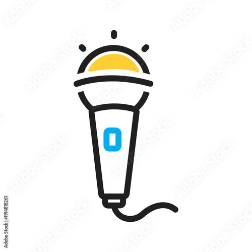 Vector multi color icon for Microphone