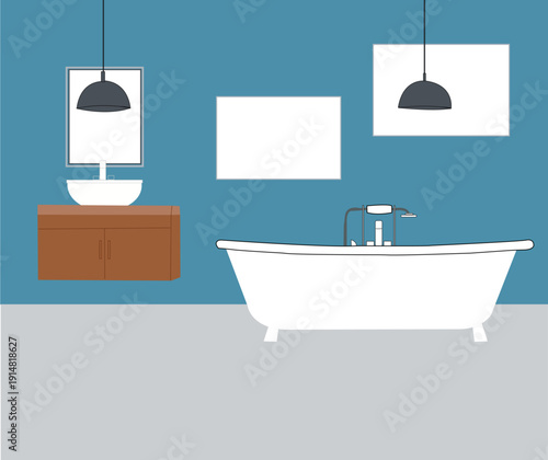 Image Of Bathroom Vector  
