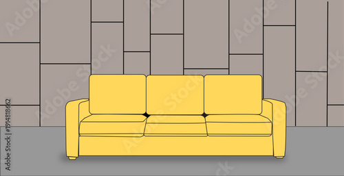 Modern Living Room Vector Image  
