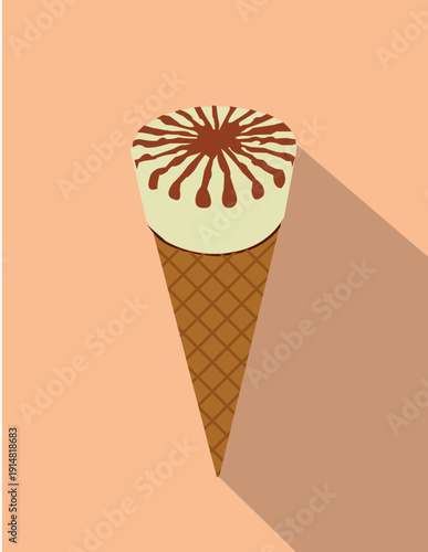 Butterscotch Ice Cream Vector  
