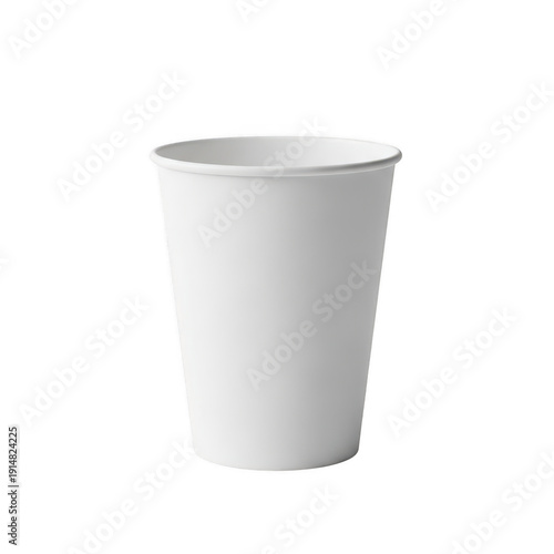 Wallpaper Mural A white paper cup with a smooth and clean surface against a white background isolated on transparent background Torontodigital.ca