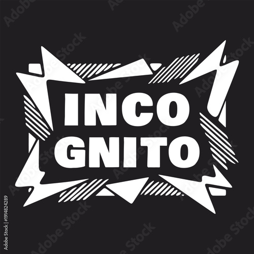 Incognito Bold Stamp Poster Illustration