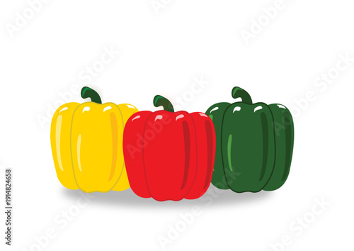 Sweet Bell Peppers Vector Image
