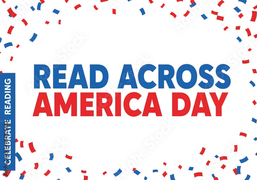 Celebrate reading across america day with confetti border