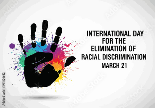International day for the elimination of racial discrimination march 21 handprint