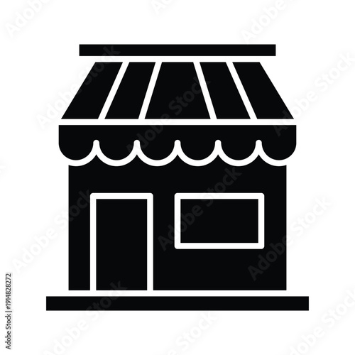 Storefront Icon Shop Building  Vector Illustration