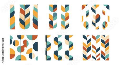 Nature Pattern Line art color creative abstract concept vector