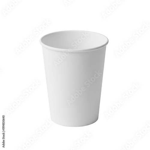 Wallpaper Mural A white paper cup standing upright against a white background isolated on transparent background Torontodigital.ca
