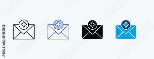 Email Multiple Icon Illustration Vector