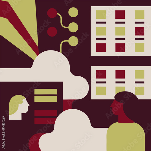 Cybersecurity and Data Privacy Concept Illustrations