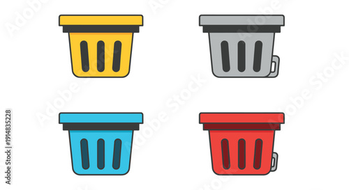 Overhead Bin Line minimal contemporary color vector