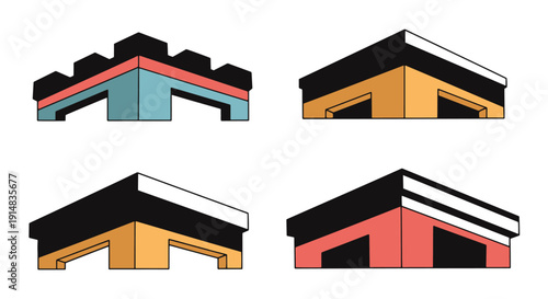 Parapet Line art clean modern style vector