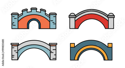Parapet Line art minimal creative color vector