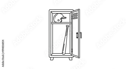 Detailed view of a locker.