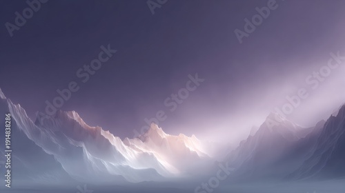 Illuminated Wooden house in the forest with the fog