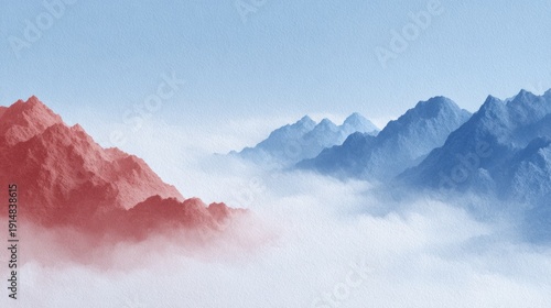 Illustration of abstract mountain range background