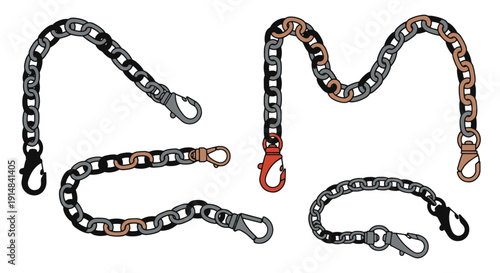 Pocket Watch Chain creative color vector design