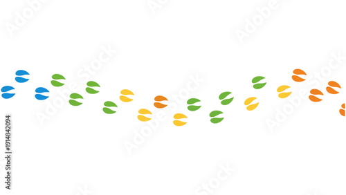 Colorful coffee beans vector illustration on white background