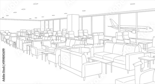 Waiting area with several seats.