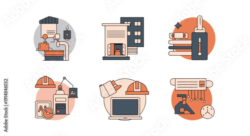 Renovation Remodel filed color creative design abstract vivid tone vector