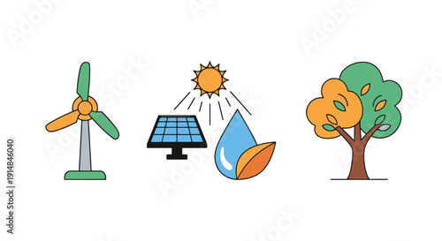 Renewable Resource luxury color outline design creative abstract smooth illustration