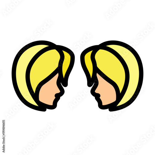 Gemini Vector Filled Icon Design