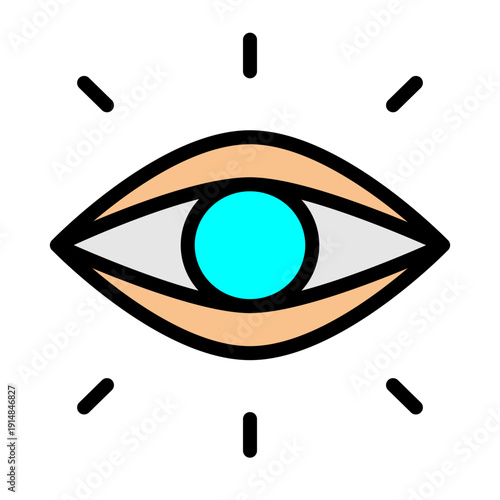 Mystical Eye Vector Filled Icon Design