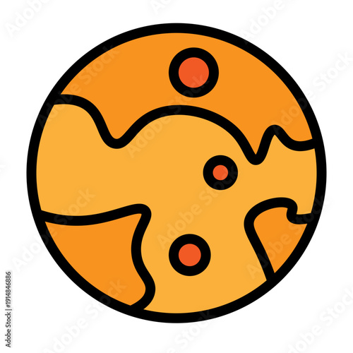 Mars Vector Filled Icon Design
