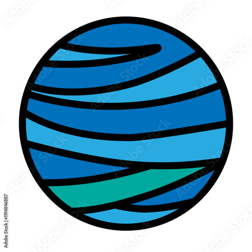 Neptune Vector Filled Icon Design
