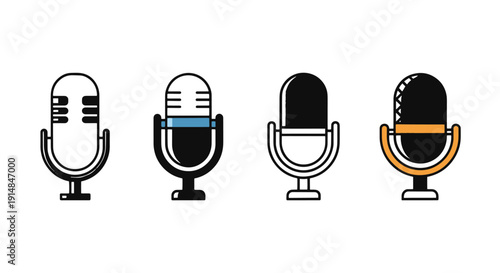 Radio Microphone soft abstract tone illustration