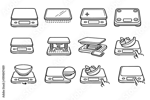 Readout vector internal tool footprint digital design body icon rounded scale