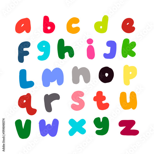 Alphabet font design vector illustration