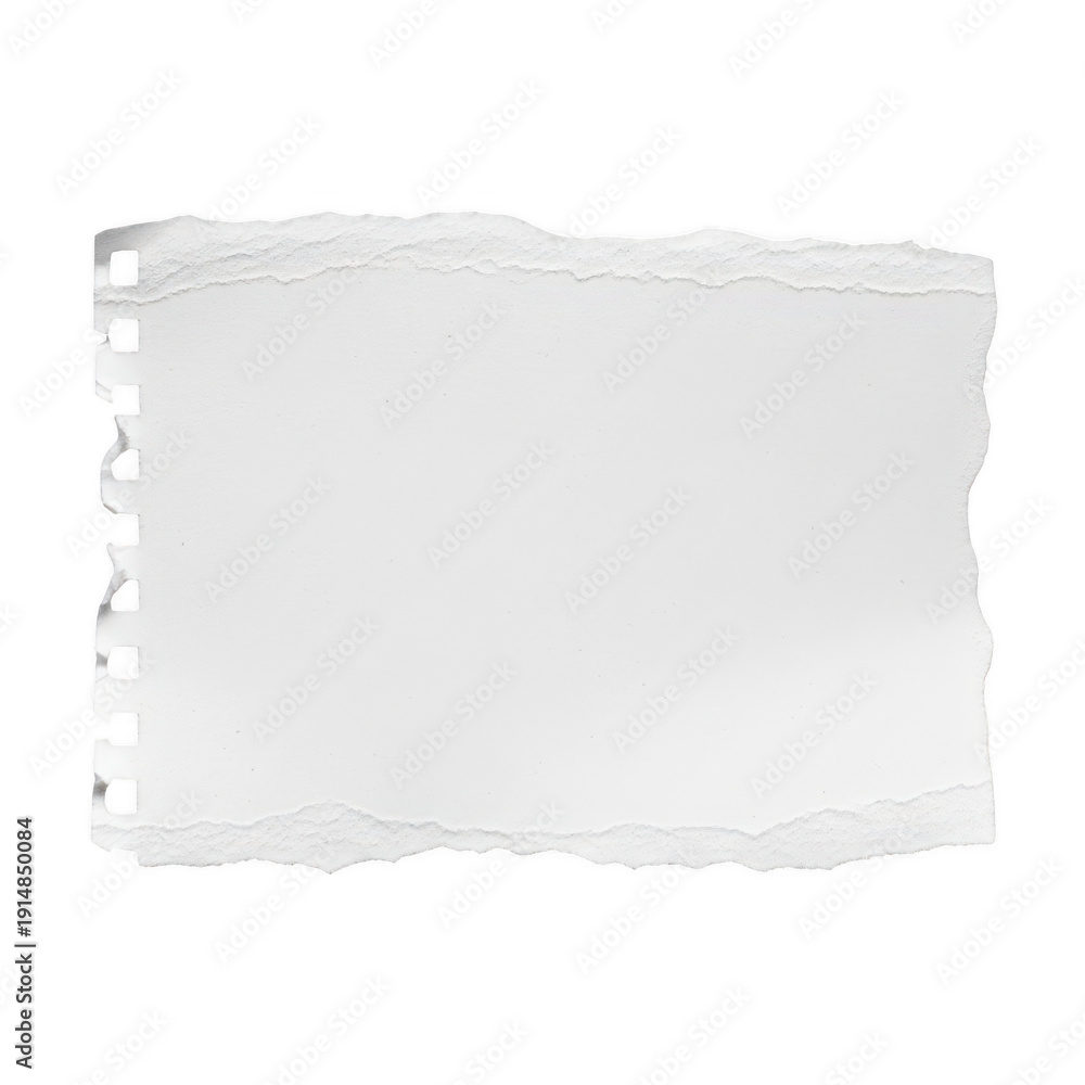 Obraz premium A blank sheet of paper ready for writing or drawing on a white background isolated on transparent background