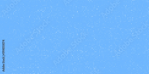 Falling snow seamless pattern. Repeated white snow at light sky wallpaper. Vector repeating snowfall background. White snowflakes, dots, ice specks for Christmas decor.vector ilustration.