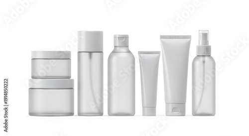 Wallpaper Mural Cosmetic packaging set frosted jars, bottles, and tubes for beauty products Torontodigital.ca