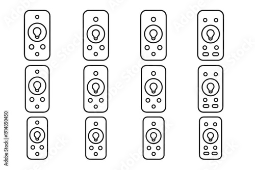 Modern icon smart tool light controller auxiliary form vector control keys plastic