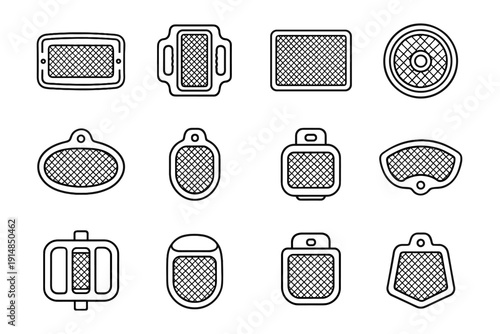 Safety reflector bike vector modern aesthetic insert rotational compact icon icons pedal