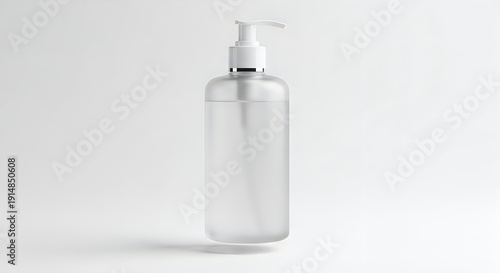 Wallpaper Mural Frosted bottle with white pump dispenser for cosmetic liquids and lotions Torontodigital.ca