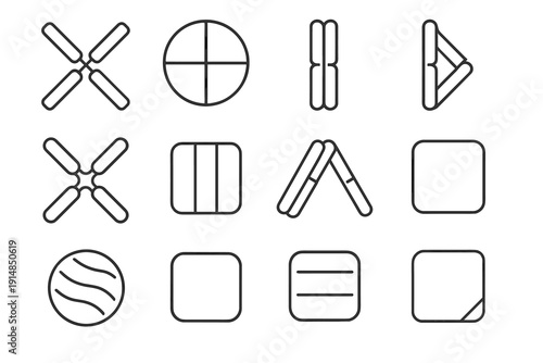 Kitchen silicone icon outline functional cookware rubber compact vector trivet storage