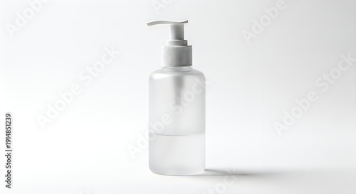 Wallpaper Mural Clear pump bottle with white pump, containing liquid, isolated on white background, hand sanitizer Torontodigital.ca