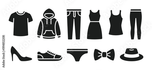 Vector display various clothing and accessory items