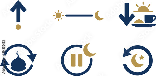 Fasting Cycle and Daily Routine Icons
