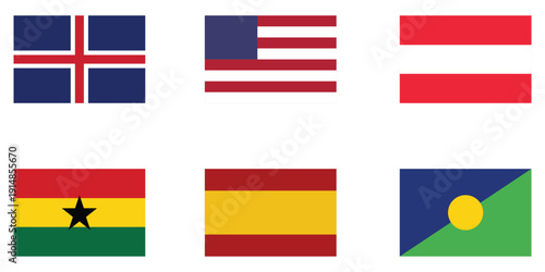 Collection of International Flags Representing Different Countries.