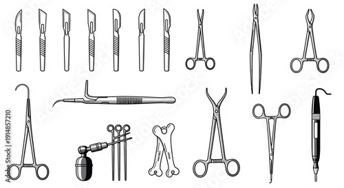 Surgical Instruments and Medical Tools Icons
