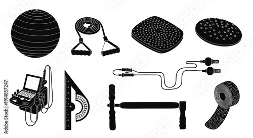 Massage Rollers and Therapy Accessories Icons