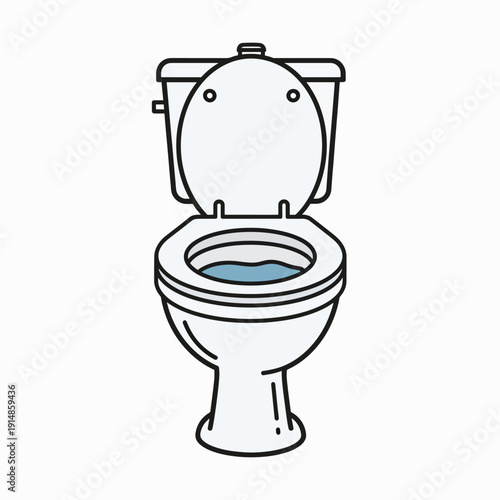 Toilet Bowl with Water