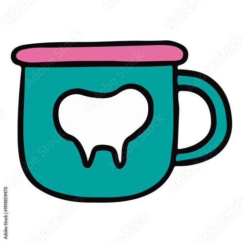 Teal Dental Rinsing Cup