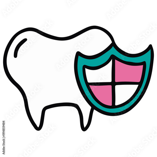Tooth with Protective Shield